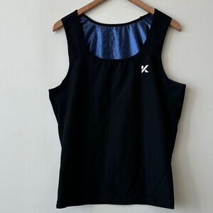 Black Men's Heat Trapping Sauna Tank Top